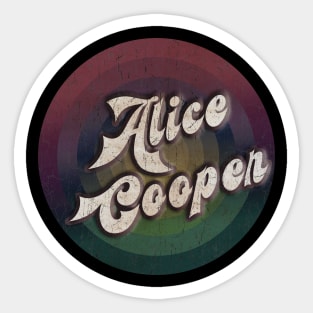 retro vintage circle Alice Cooper Sticker